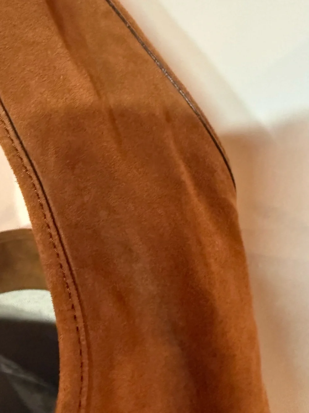 Suede Shoulder Bag in Brown - Picture 6 of 10